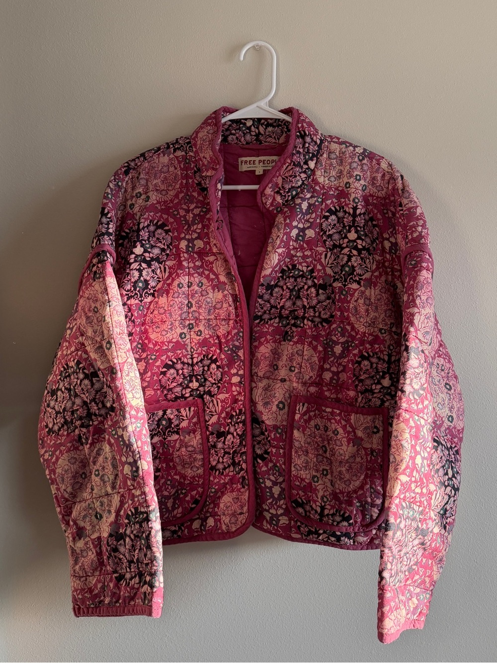 Free People Floral Quilted Chloe Jacket
